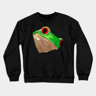 Green and red frog "HELLO" v2 Crewneck Sweatshirt